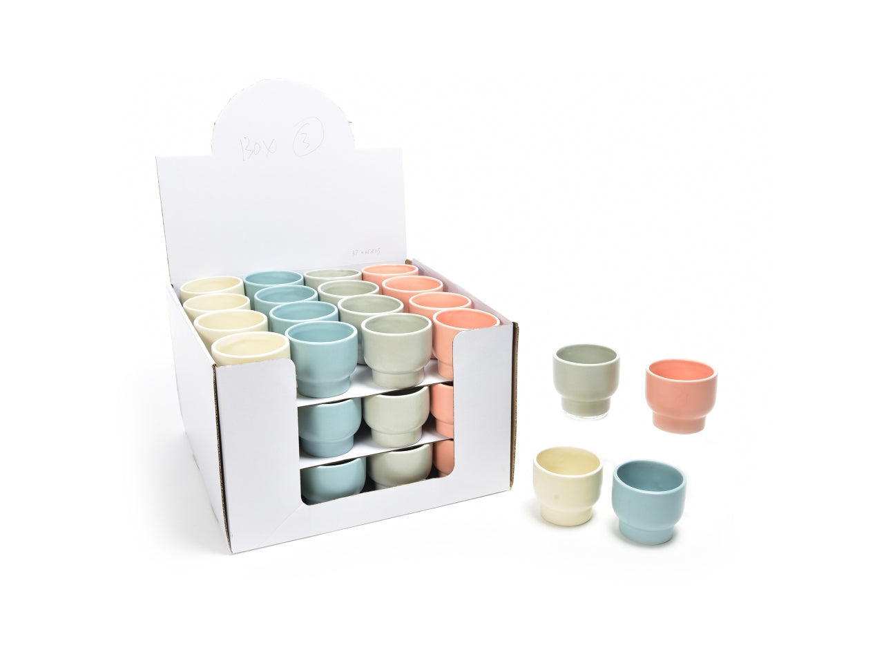 Vaso fiori scandinavo in ceramica in colori assortiti 8,5x7,5cm - Mercury