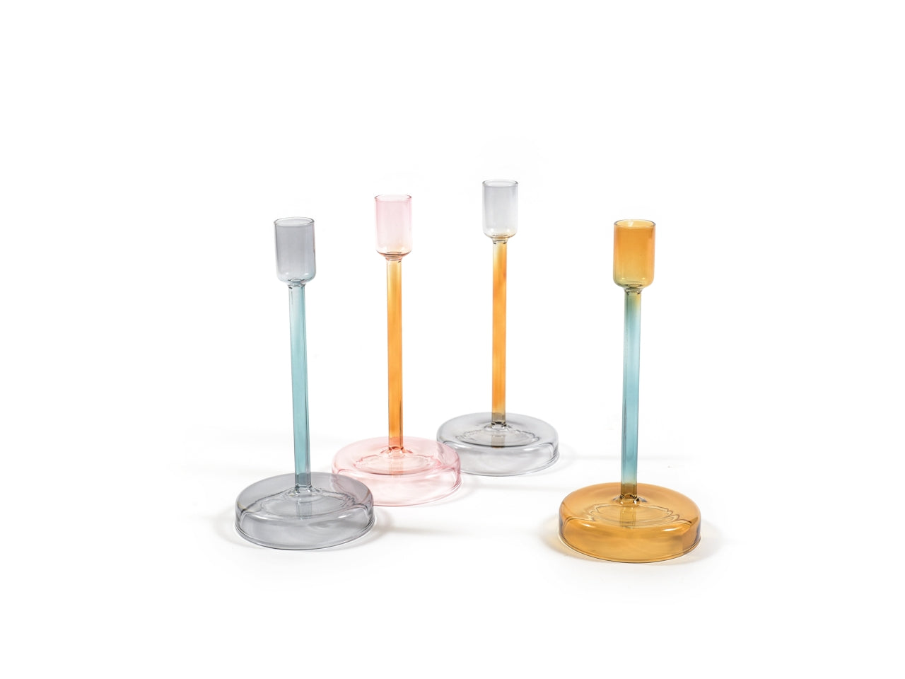Portacandela in vetro borosilicato colori assortiti - M Home