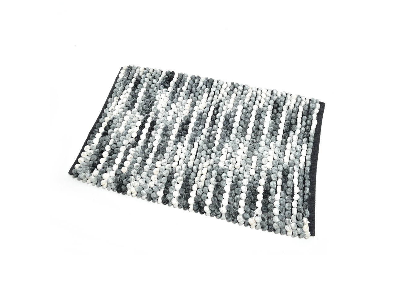 Tappeto da bagno in misto cotone grigio moderno con fondo antiscivolo 60x100 cm - M Home