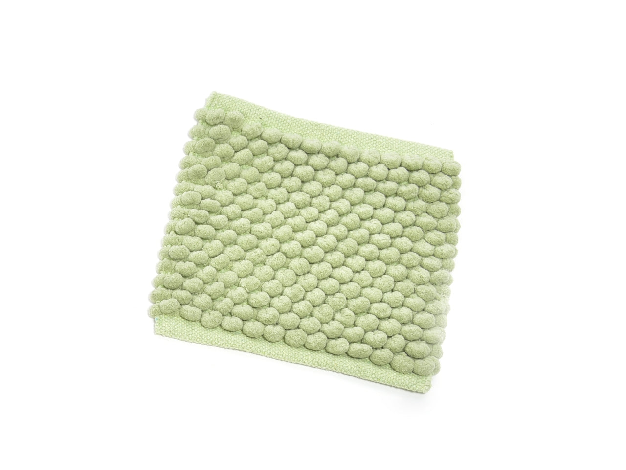 Tappeto da bagno antiscivolo moderno in misto cotone verde chiaro 45x75 cm - M Home