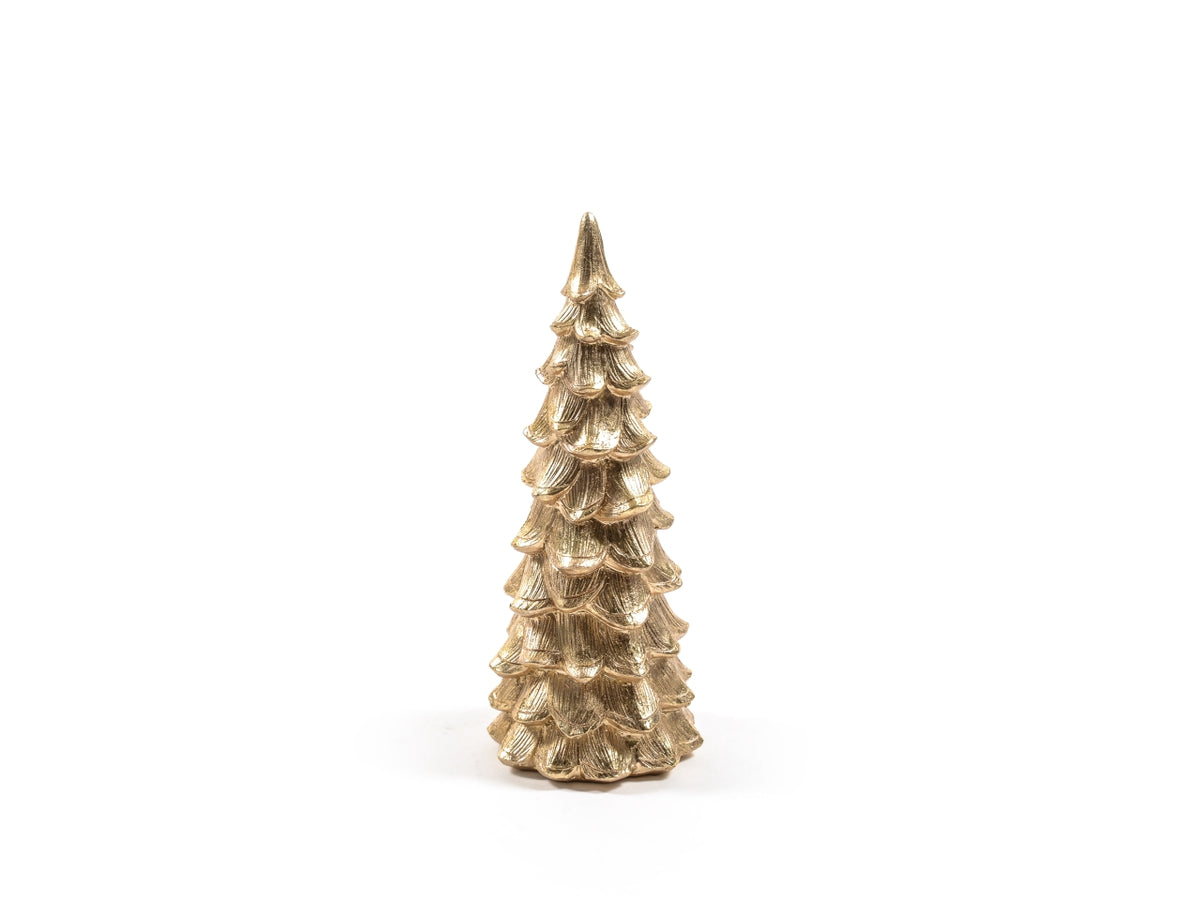 Albero in resina oro 11x11x27cm