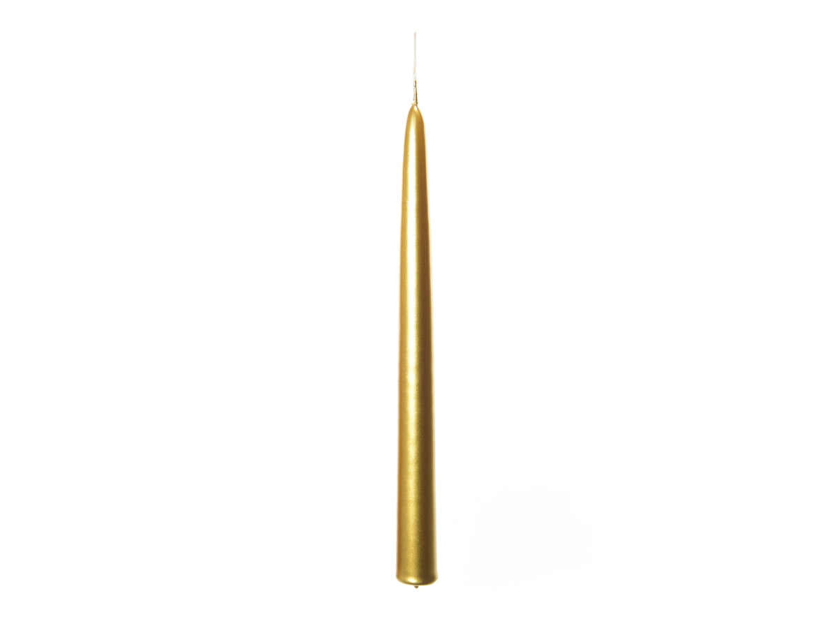 Candela a stelo metallica oro 25cm