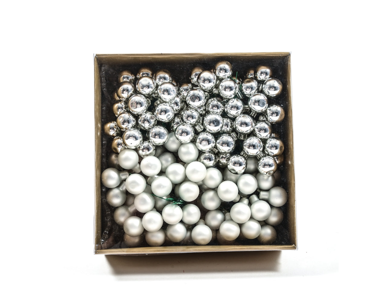 Palla di natale d.2cm argento lucido e opaco la confezione contiene 144 palle