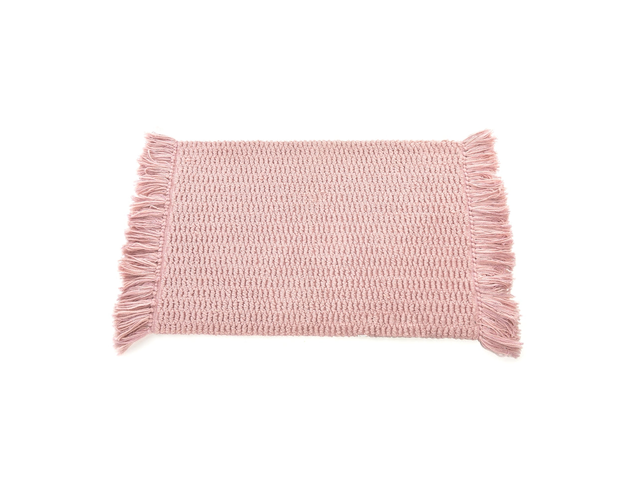 Tappeto da bagno in misto cotone e poliestere rosa 50x80 cm - M Home