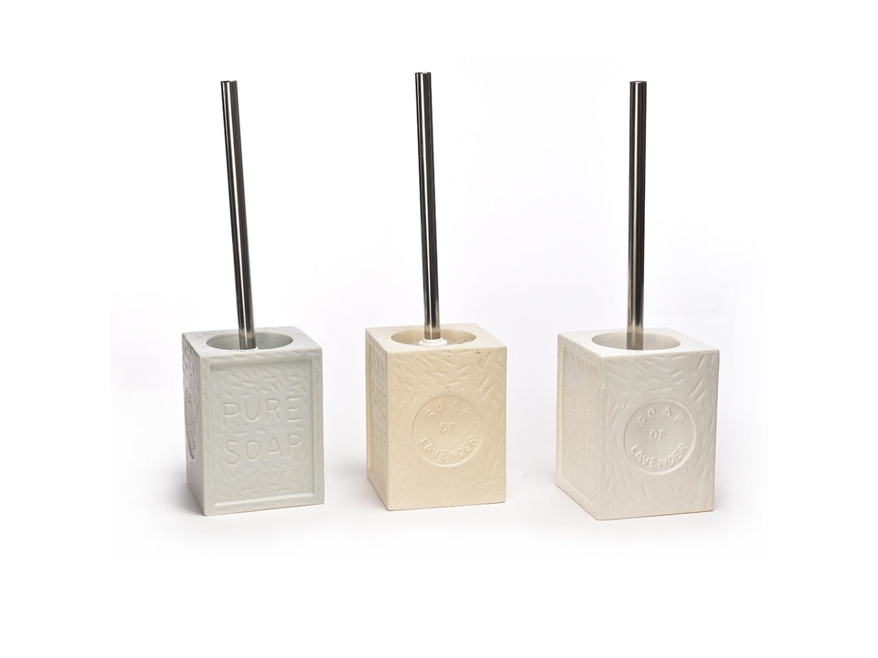 Portascopini wc in ceramica colori assortiti country 11x11xh.39 cm - M Home