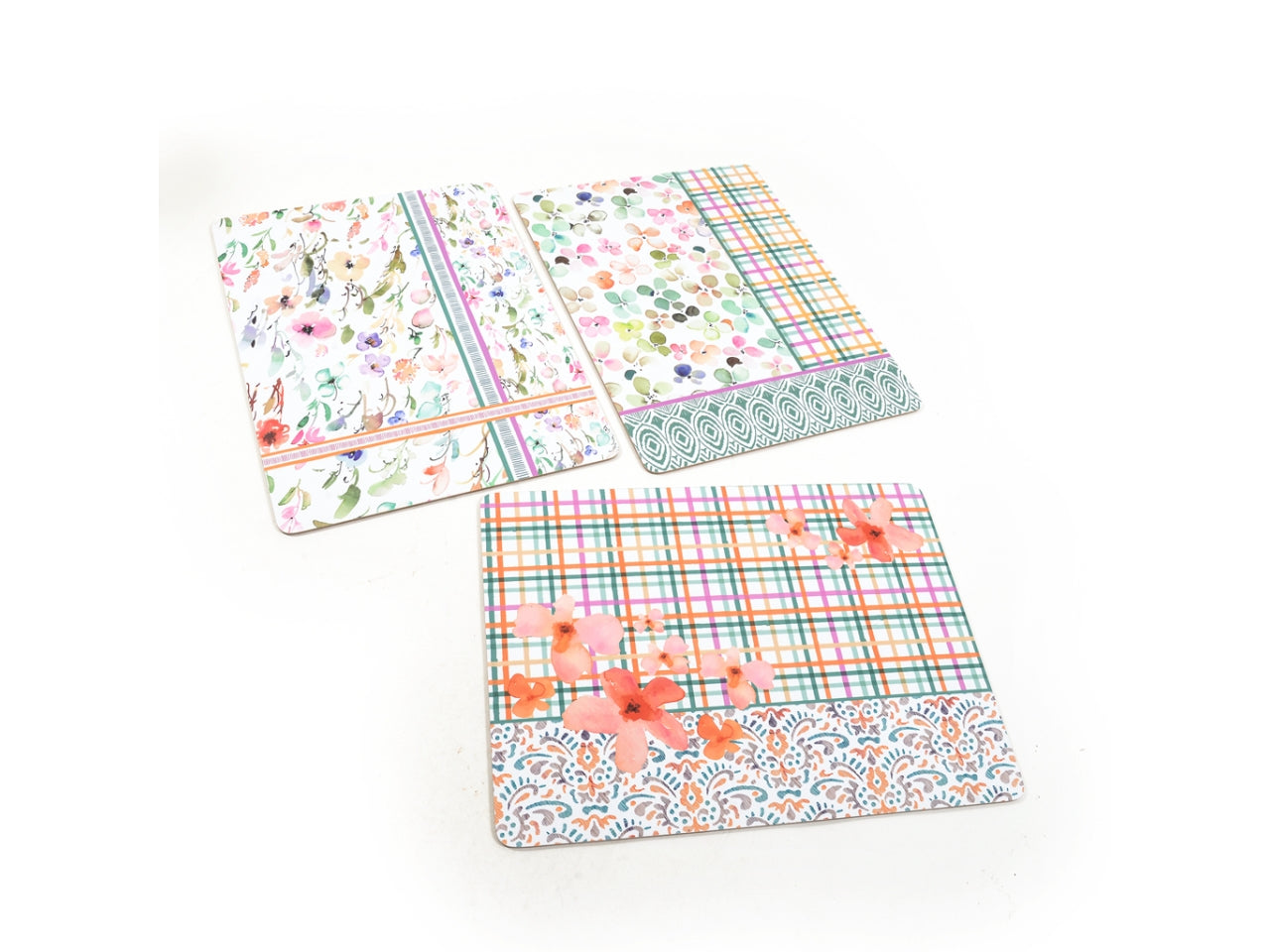 Tovaglietta americana rettangolare in mdf stile country fantasia floreale 40x29 cm - M Home