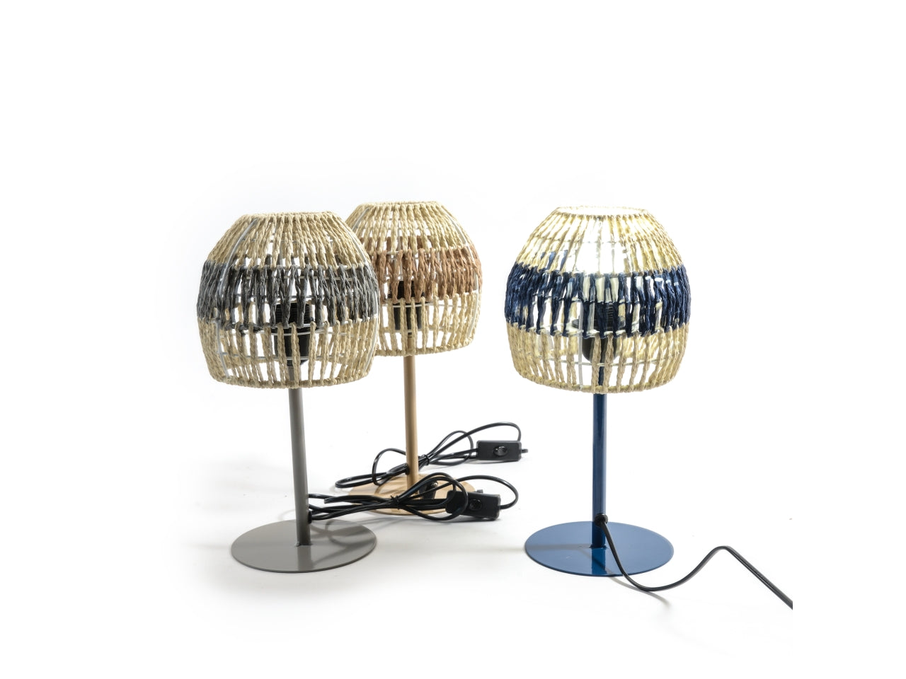 Lampada in metallo d.19xh.34cm colori assortiti