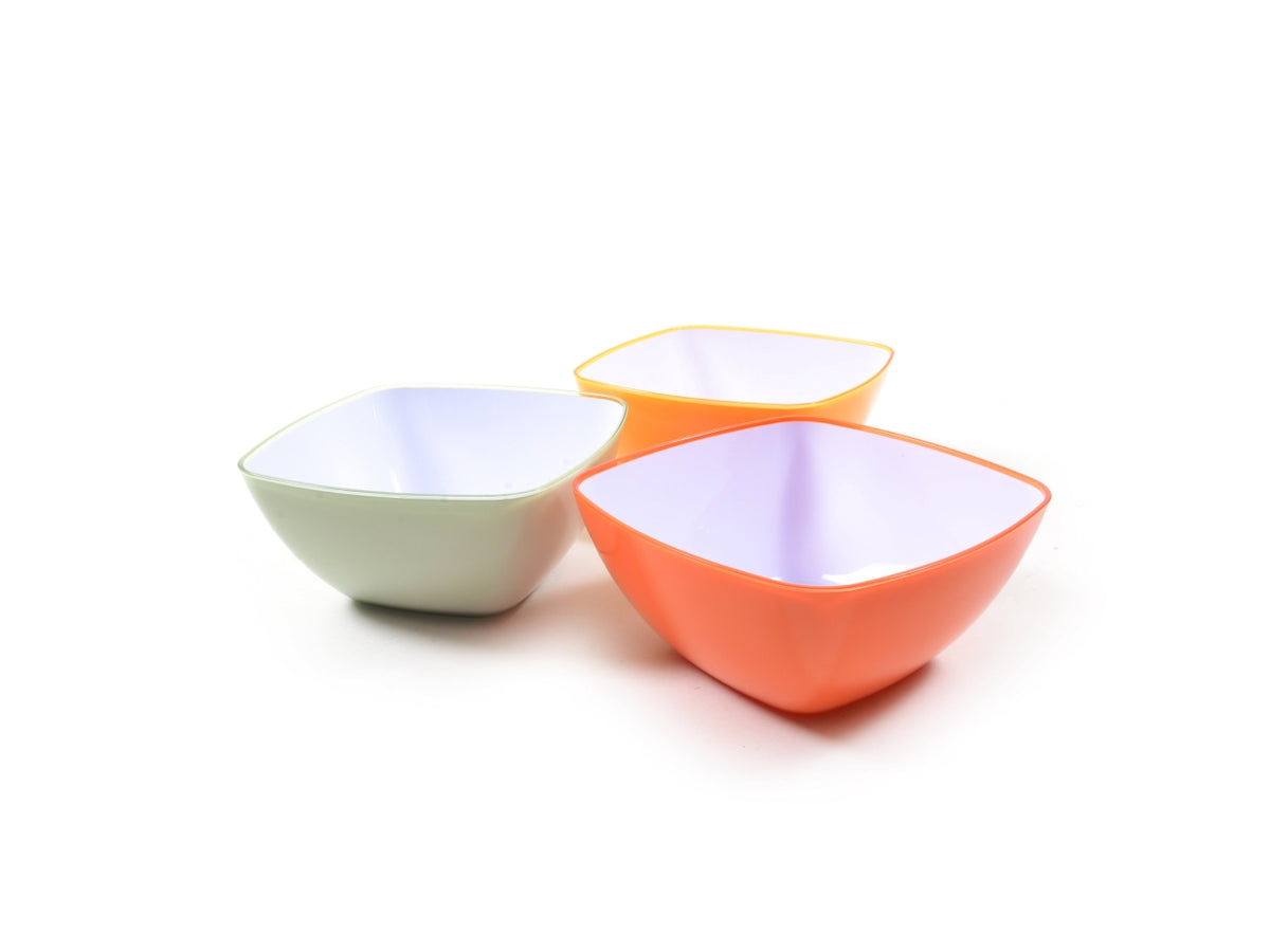 Insalatiera in polistirene 2800ml 25x25x11,6cm colori assortiti