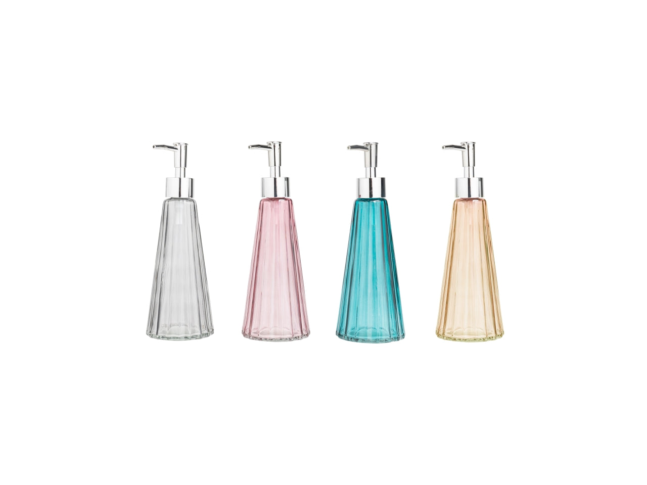 Dosasapone in vetro 620ml d.8xh.22cm colori assortiti