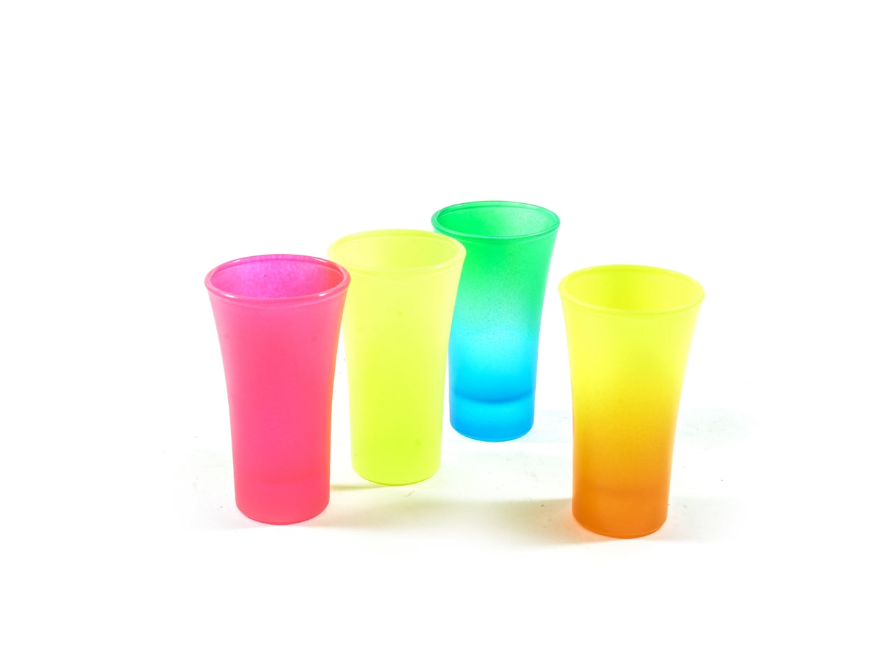 Bicchierino in vetro 65ml d.5xh.9cm colori assortiti