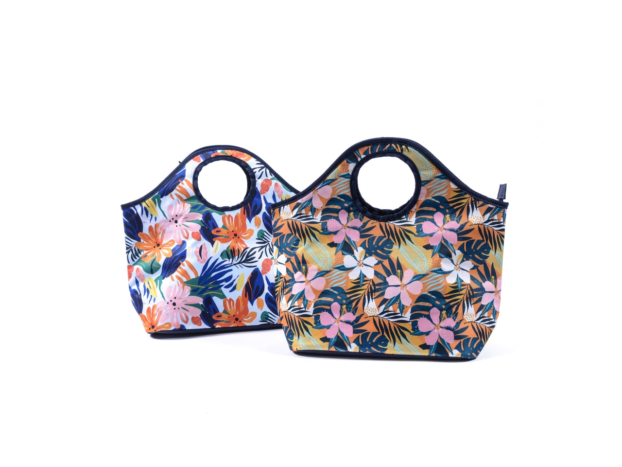 Borsa in tessuto con interno frigo 45x16x36cm decori assortiti