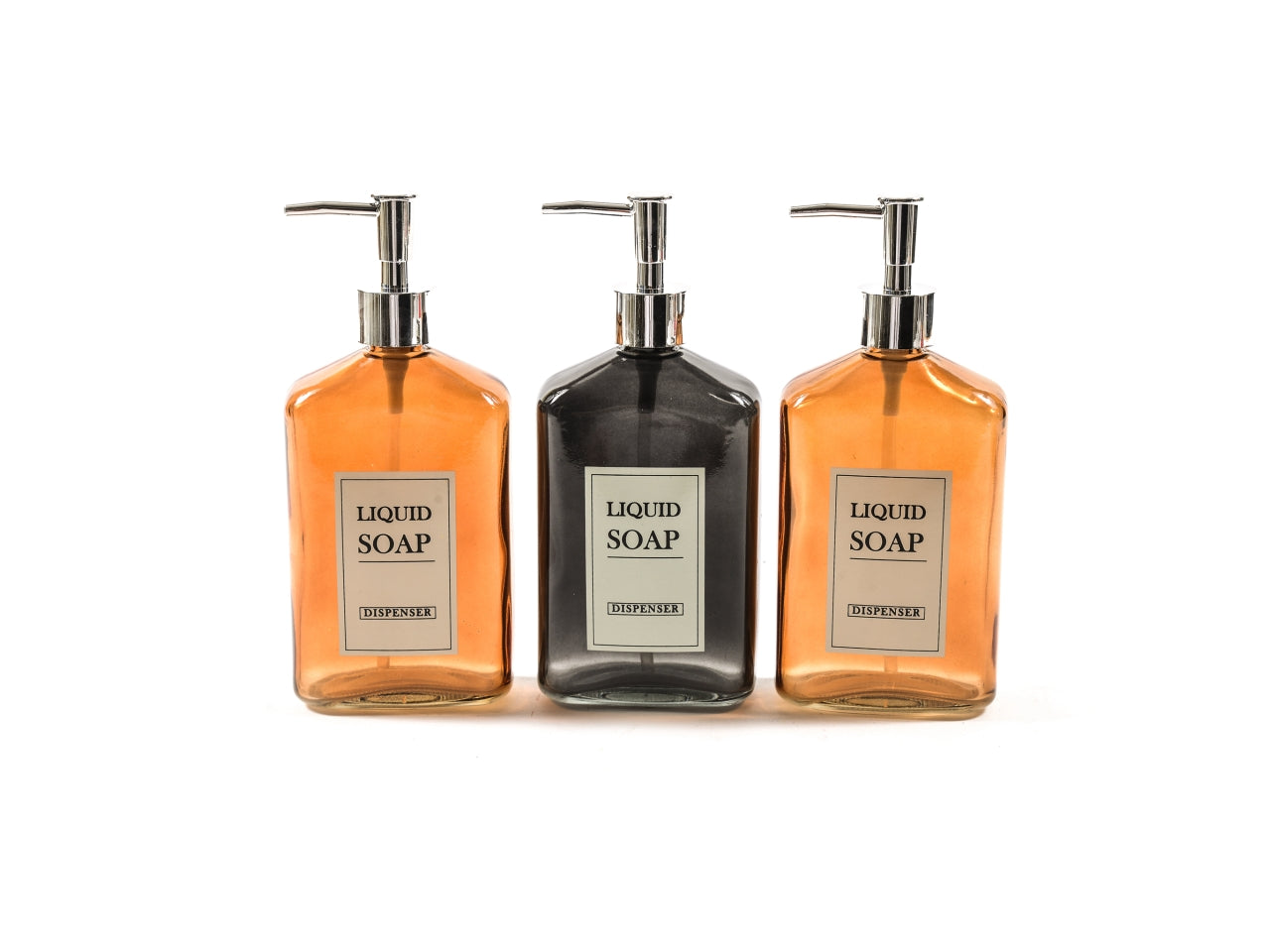 Dosasapone in vetro 530ml 9,5x5,5xh.22cm colori assortiti