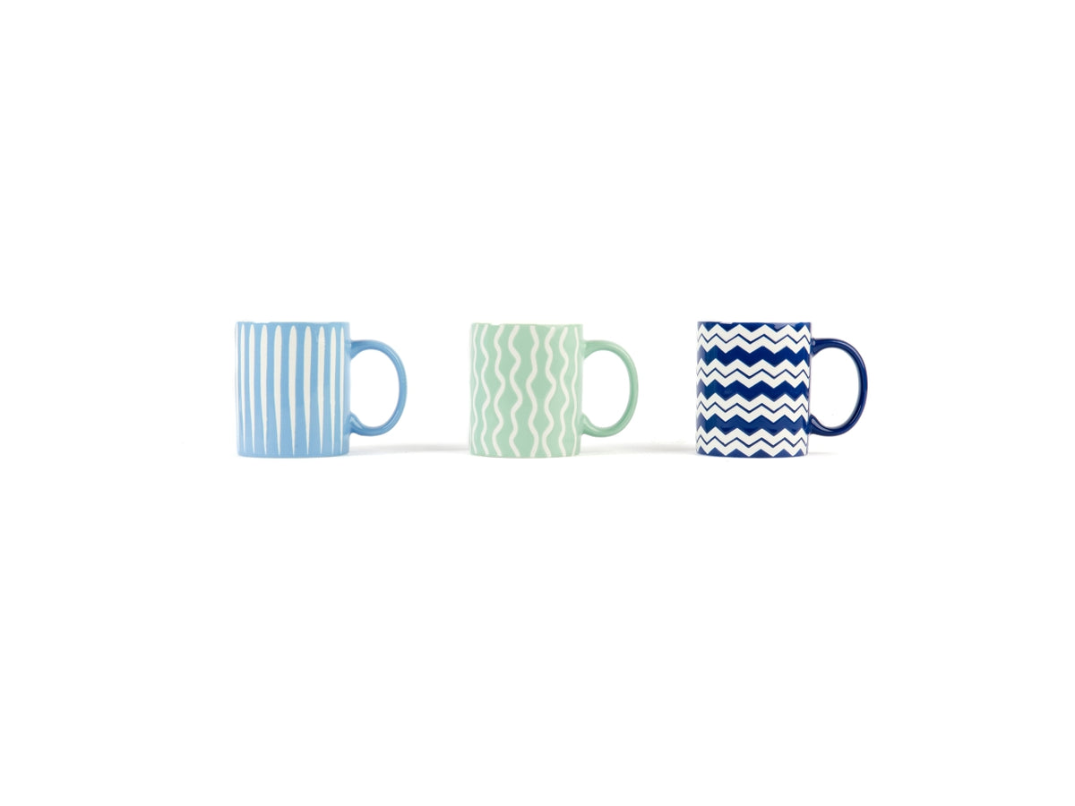 Mug in porcellana floccata 340ml d.8xh.9,5cm assortita