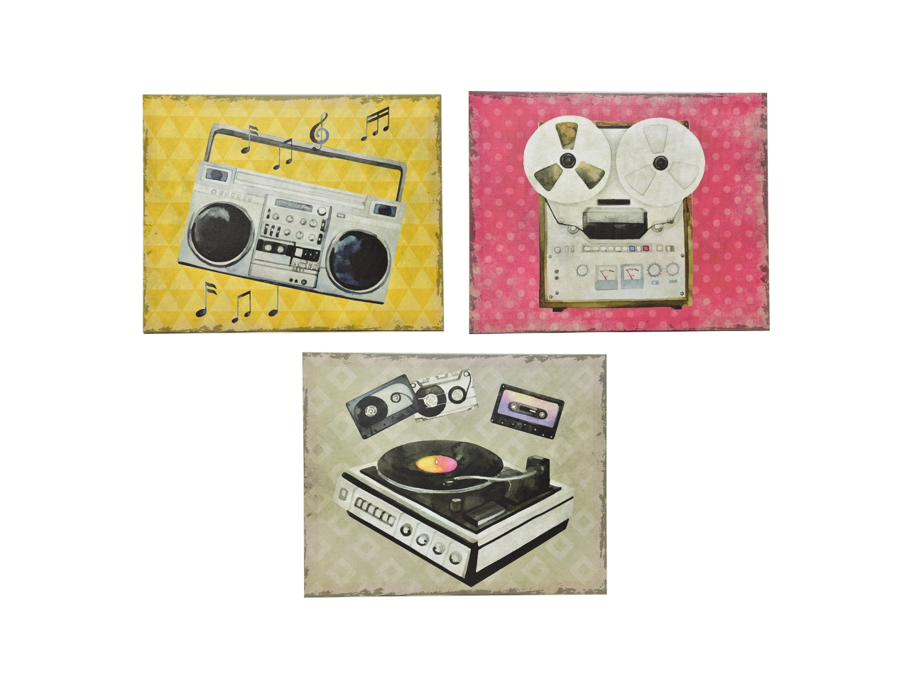 Quadro dipinto pop in canvas 40x50xh.1cm design assortiti in confezione termoretratta