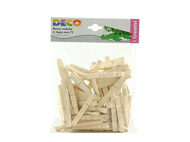 Mezze mollette legno mm.72 1719