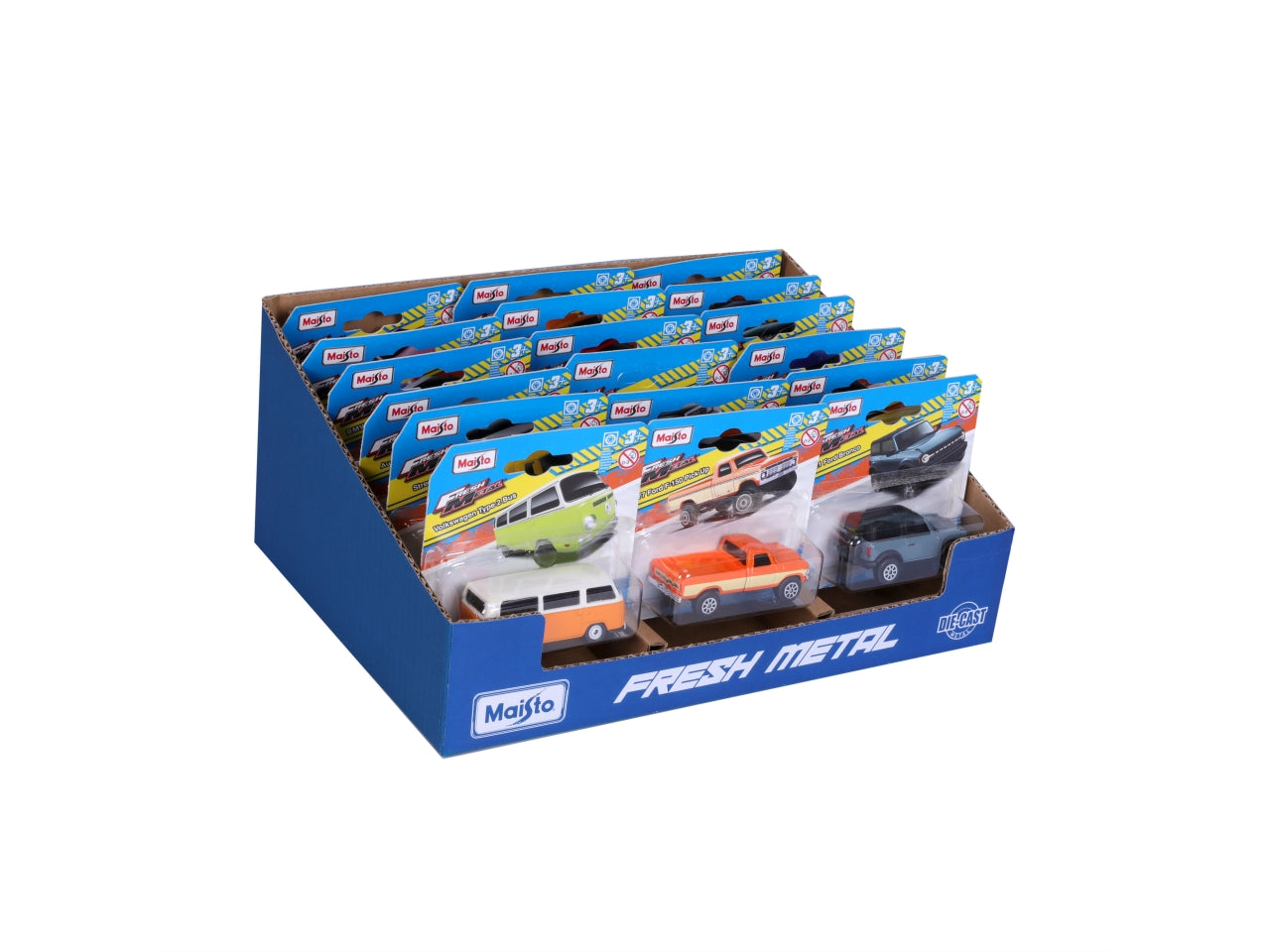 Modellino Auto Fresh Metal - 3 Pollici Modelli Assortiti: Die-cast, Colori Assortiti, Licenza Ufficiale, Dimensioni 10,8x4x10,8 cm, Età 3+ | Maisto