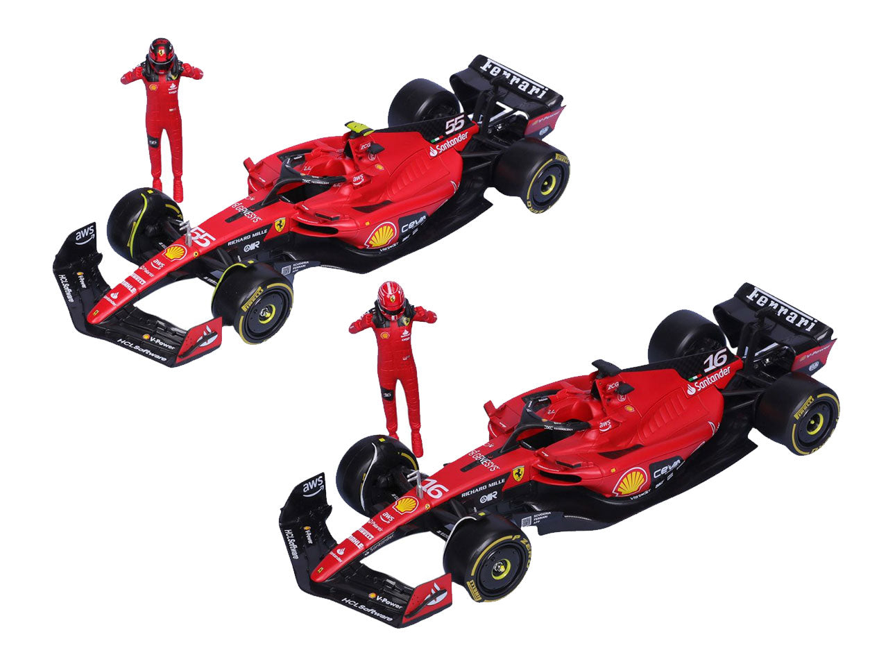 Auto Race w/driver ferrari sf-23 scala 1:24