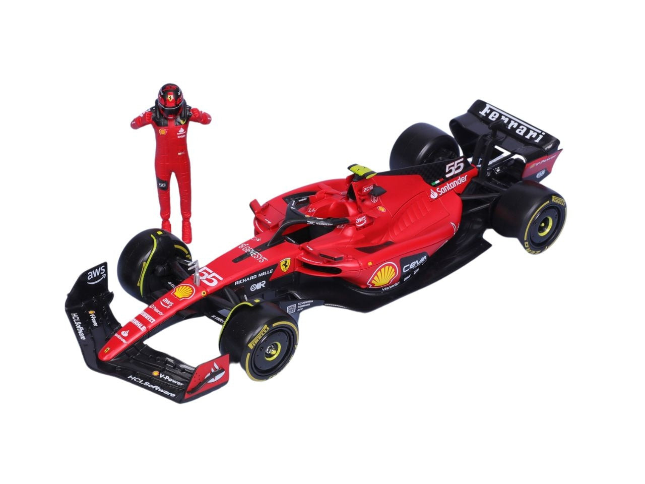 Auto Race w/driver ferrari sf-23 scala 1:24