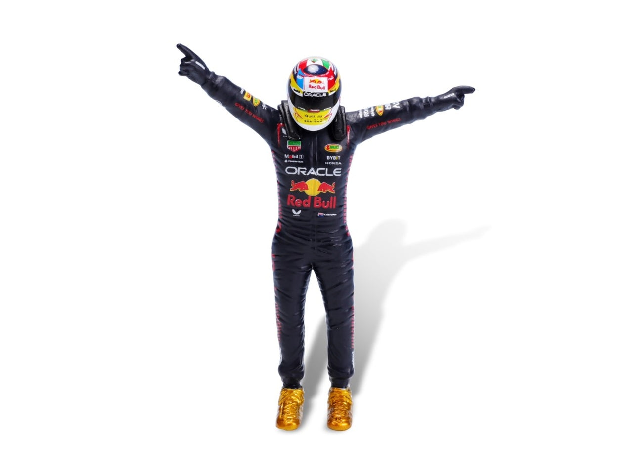 Modellino Auto F1 Red Bull Racing RB19 2023 #1 con Figura di Verstappen - Scala 1:24: Die-cast Nero, Dettagli Realistici, Licenza Ufficiale Red Bull, Dimensioni 12,7x12,7x28 cm, Età 3+ - Bburago