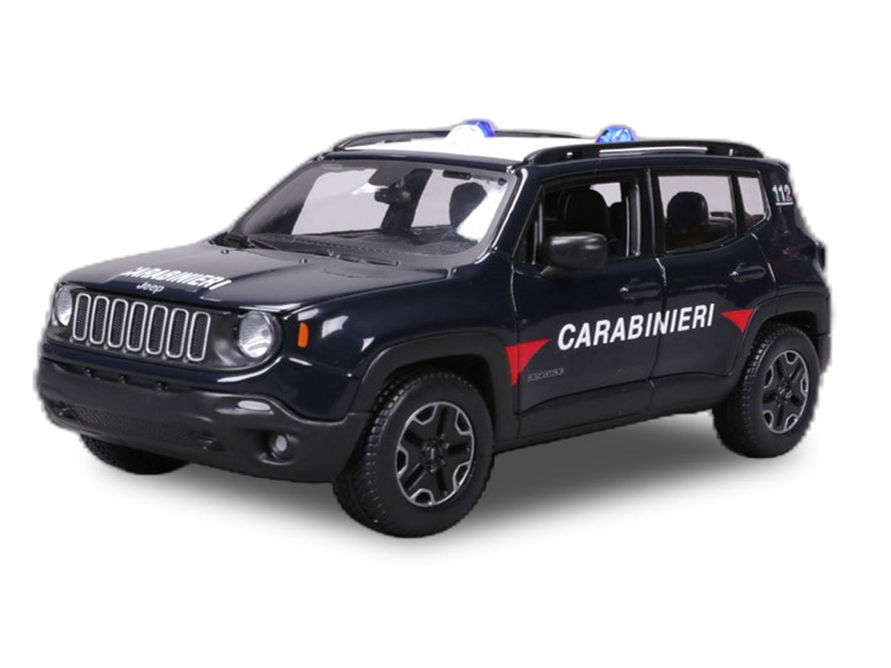 Modellino Auto Jeep Renegade Carabinieri - Scala 1:24: Die-cast, Licenza Ufficiale Arma dei Carabinieri, Dettagli Realistici, Dimensioni 10,5x11,4x22,9 cm, Età 3+ | Maisto