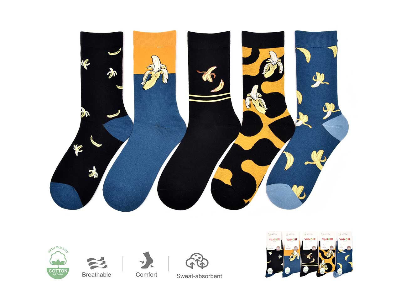 Calza da uomo taglia 40-46 colori e fantasie assortite $