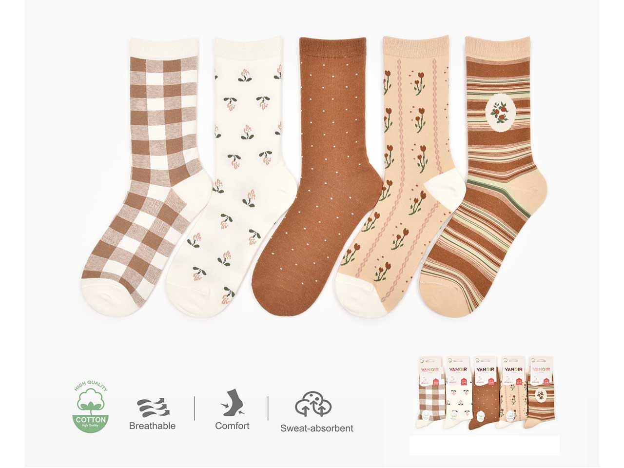 Calza da donna taglia 35-40 colori e fantasie assortite $