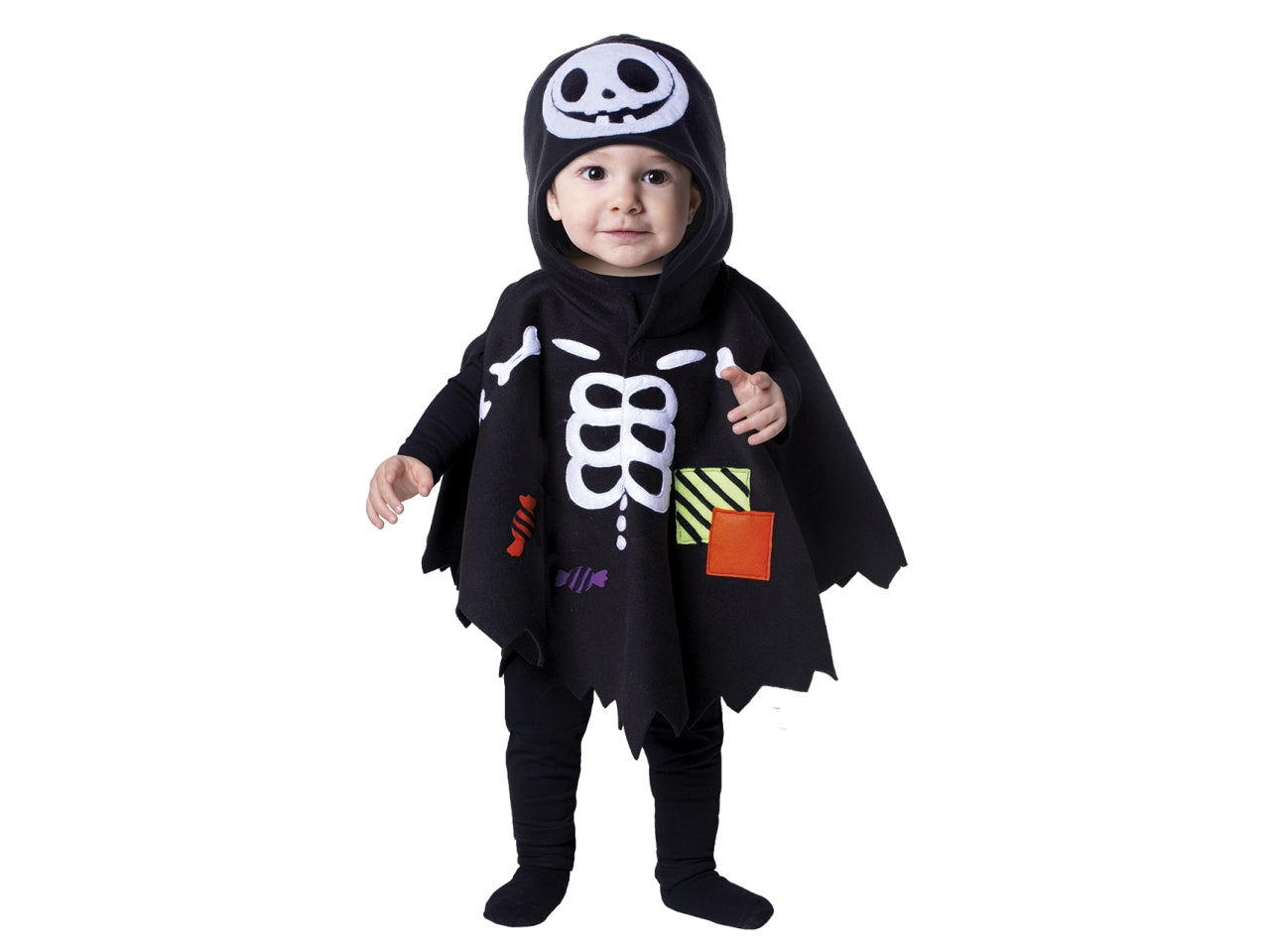 Mantellina scheletro baby taglia 18/36 mesi