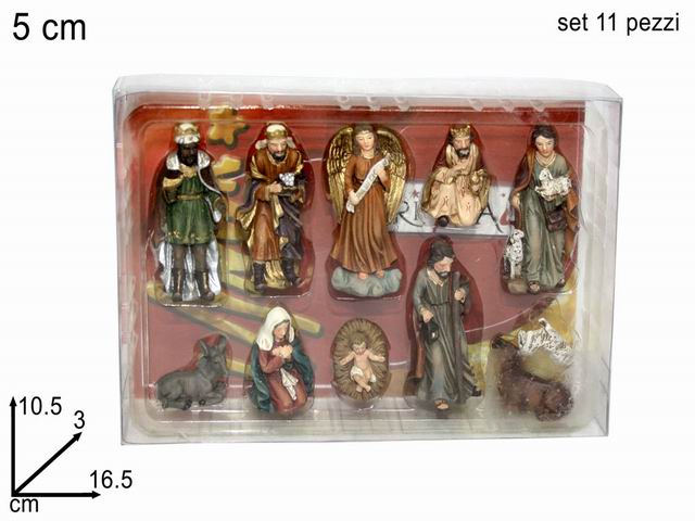 Nativita' mini 5cm 11 pezzi in box pvc