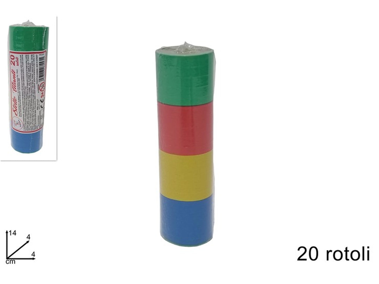 Stelle filanti 20 rotoli assortiti