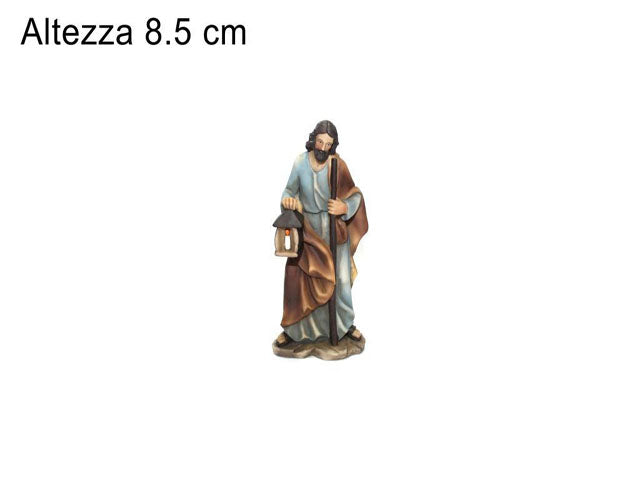 Giuseppe in resina 8,5cm per natività da 9cm