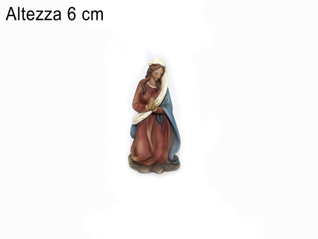 Madonna in resina 6cm per natività da 9cm