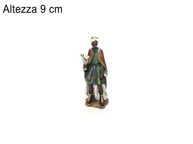 Baldassarre in resina 9cm per natività da 9cm