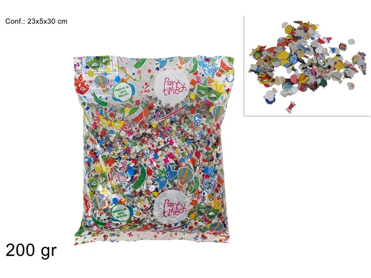 Coriandoli in busta da 200gr