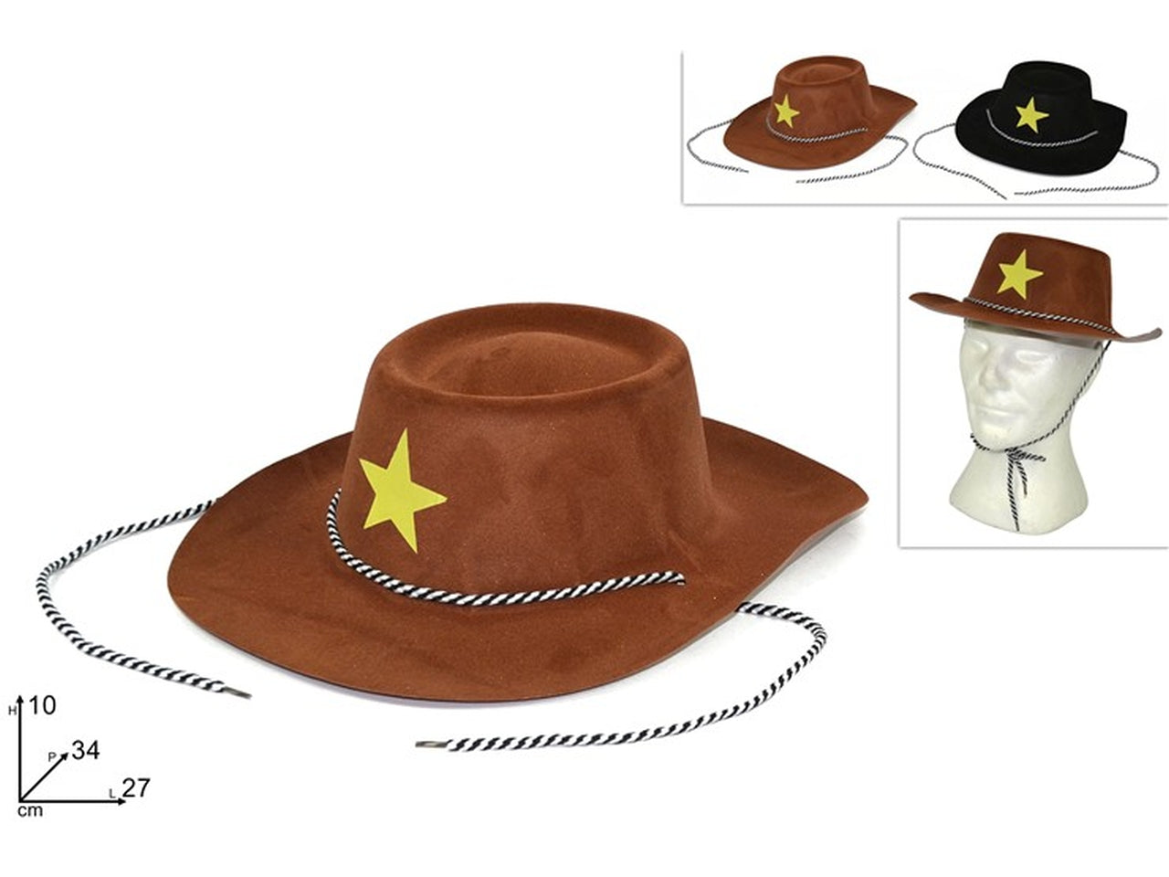 Cappello sceriffo floccato