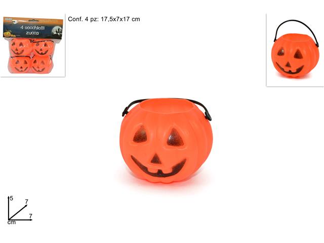 Secchiello zucca 4 pezzi