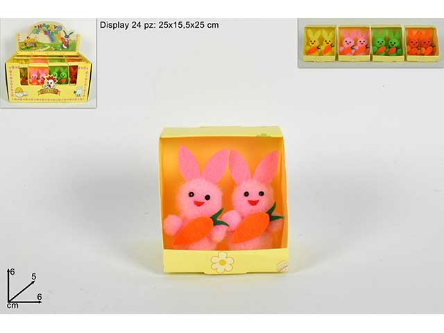 Coniglio 6cm set da 2 conigli