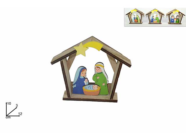 Nativita' in legno 10x3x12cm