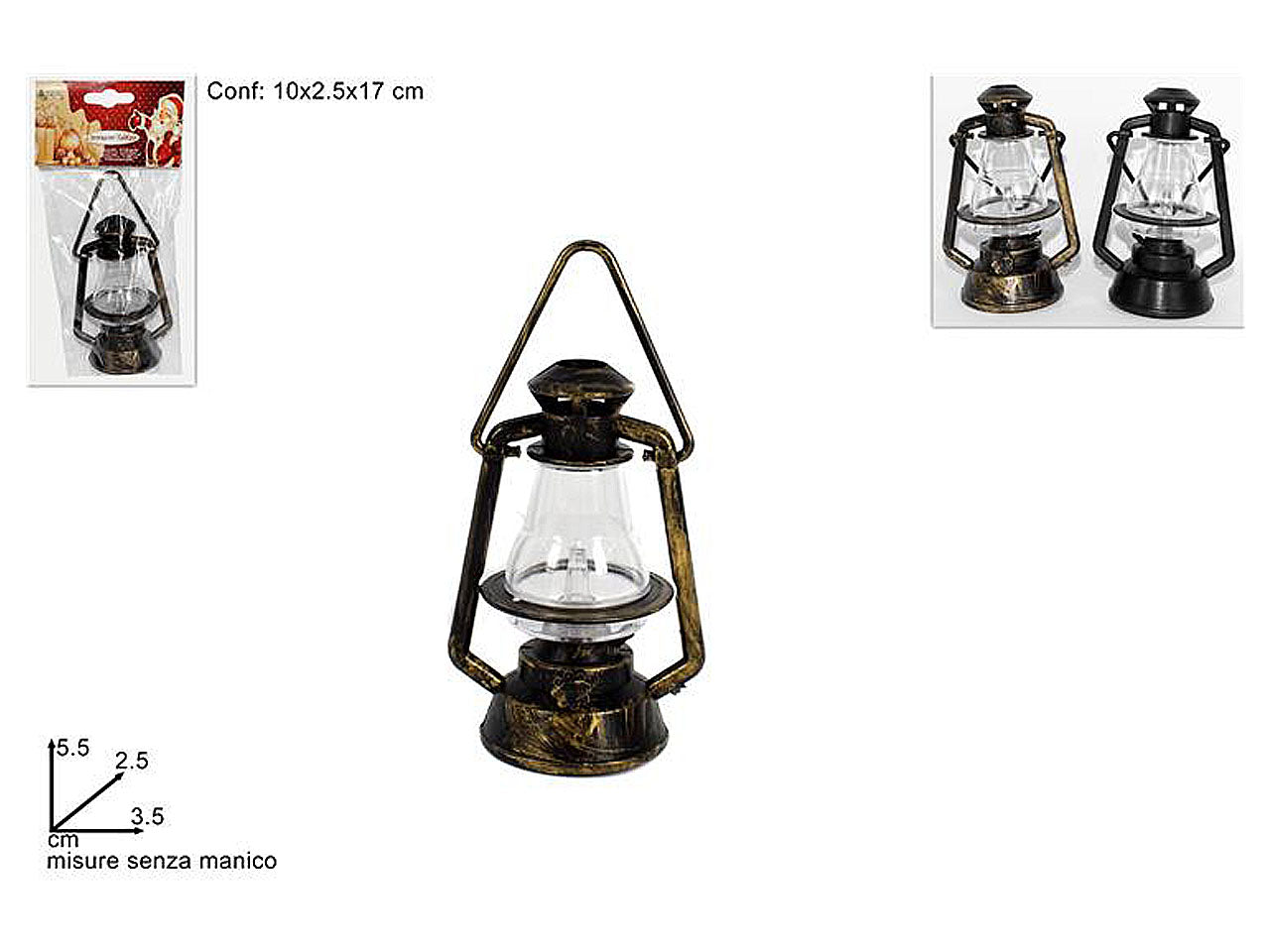 Appendini lanterna plastica 5.5x2,5x3,5cm