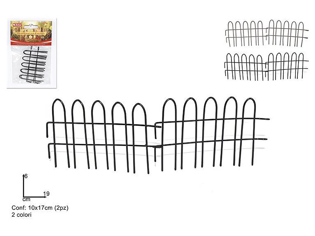 Steccato in metallo 6x19cm