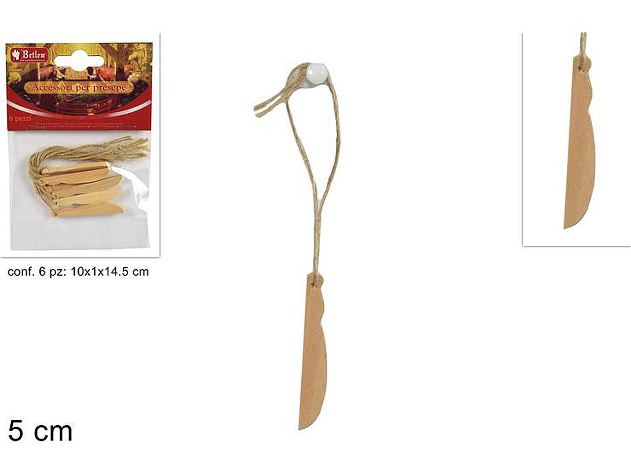 Accessorio per presepe, coltelli in legno 6 pezzi mo002849