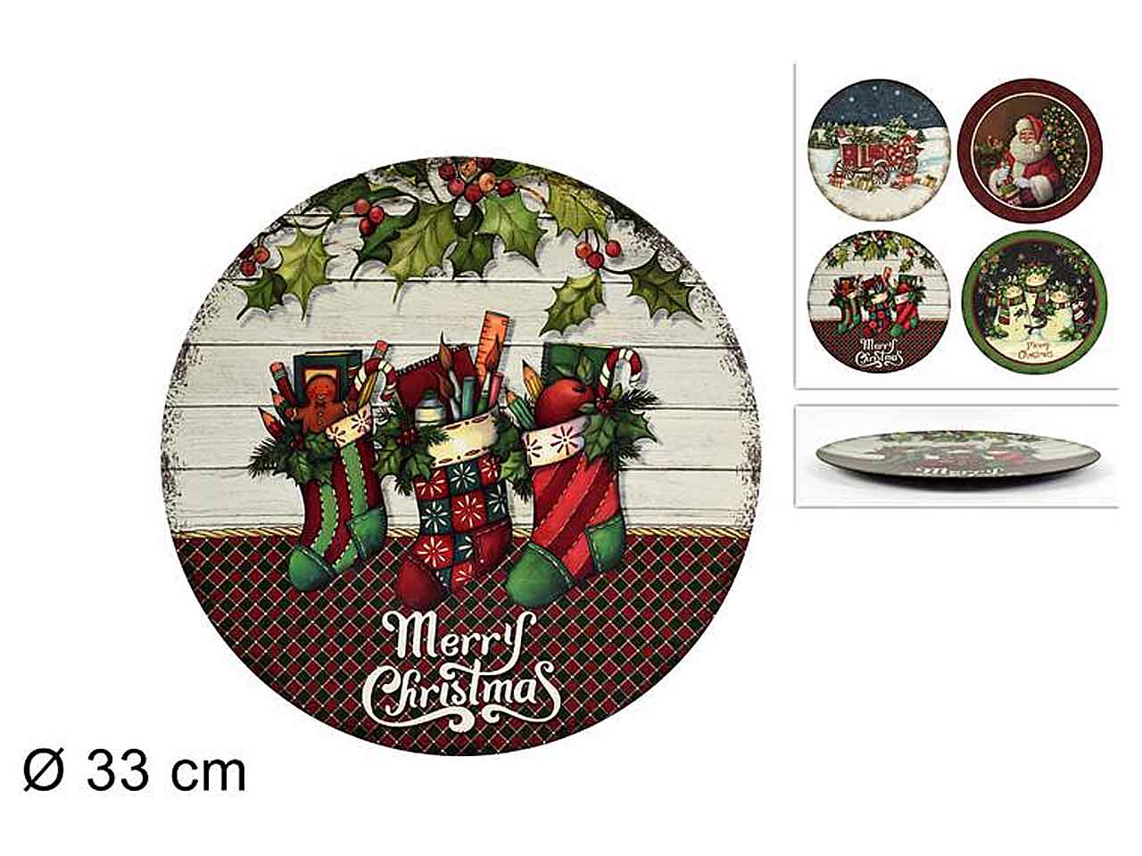 Sottopiatto natalizio 33cm