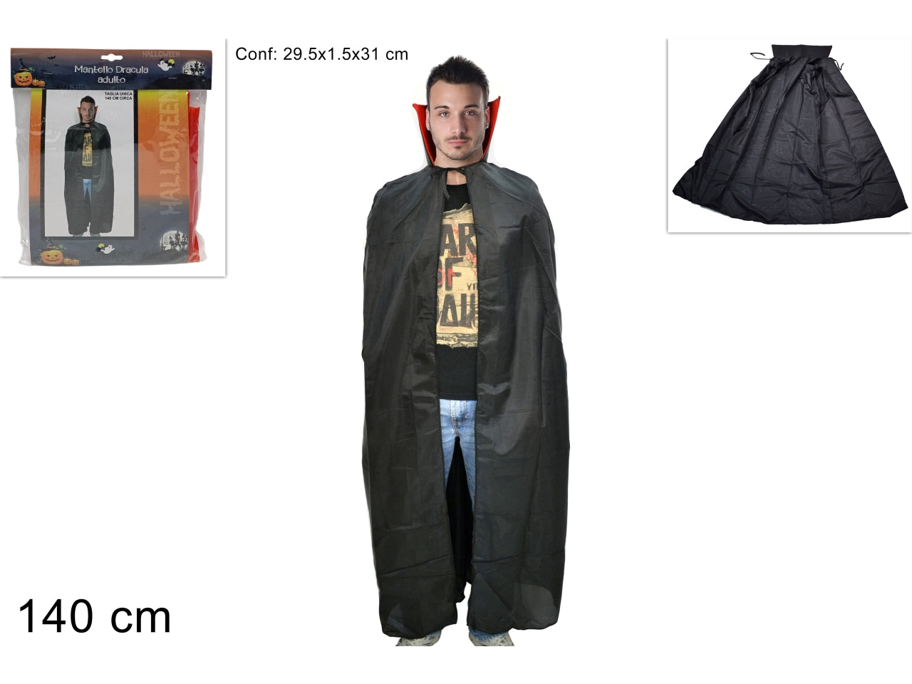 Mantello dracula adulto 140cm