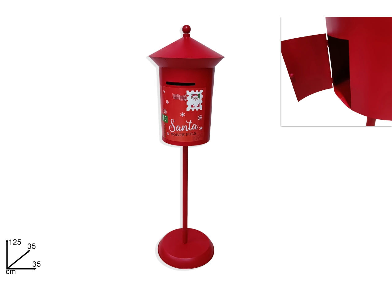 Cassetta postale in metallo h.125cm rossa