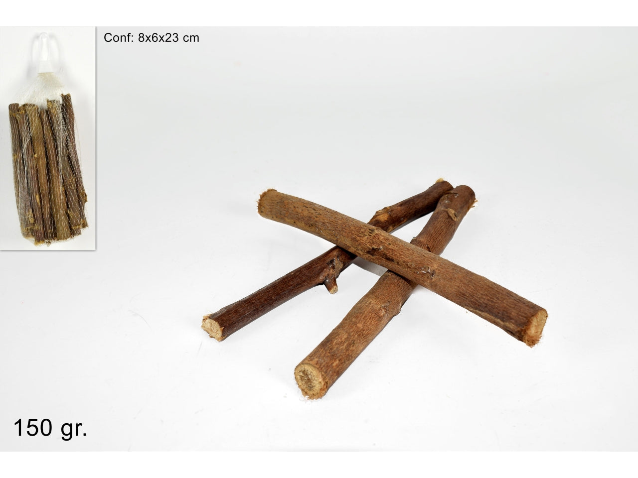 Sacchetto tronchetti 150gr naturale