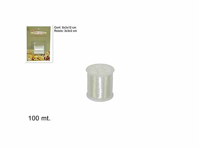 Rotolino nylon bianco 100mt