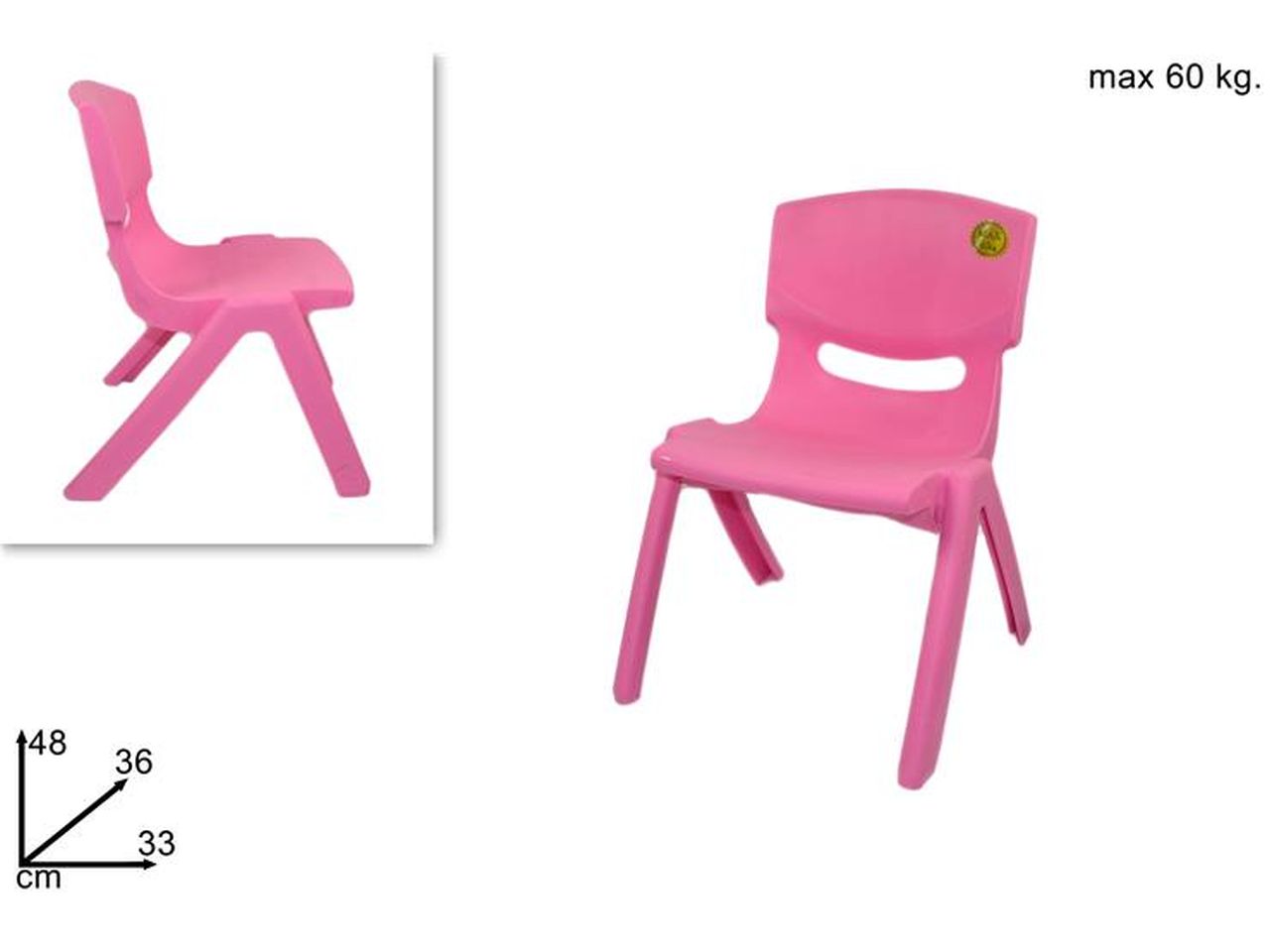 Sedia per bimbi rosa