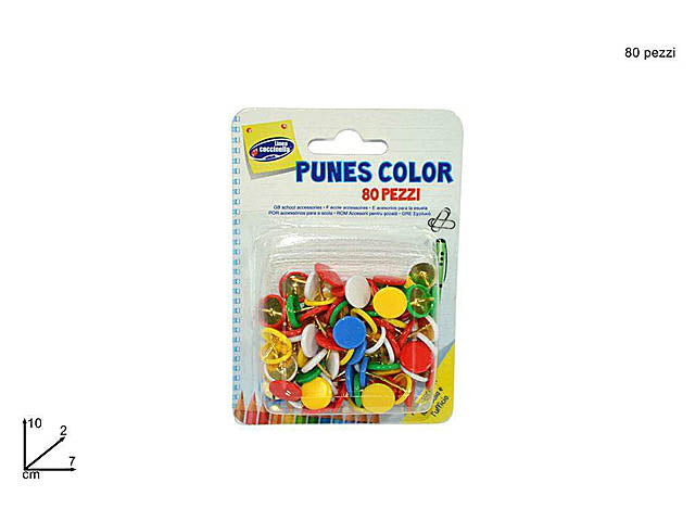 Punes colorate 80 pezzi