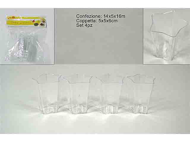 Coppetta plastica 4 pezzi ro004966