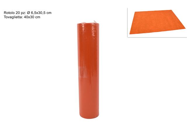 Tovagliette runner in tnt da 20 strappi 30x40cm arancione