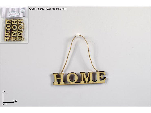App.legno scritta home 6 pezzi mo000528a